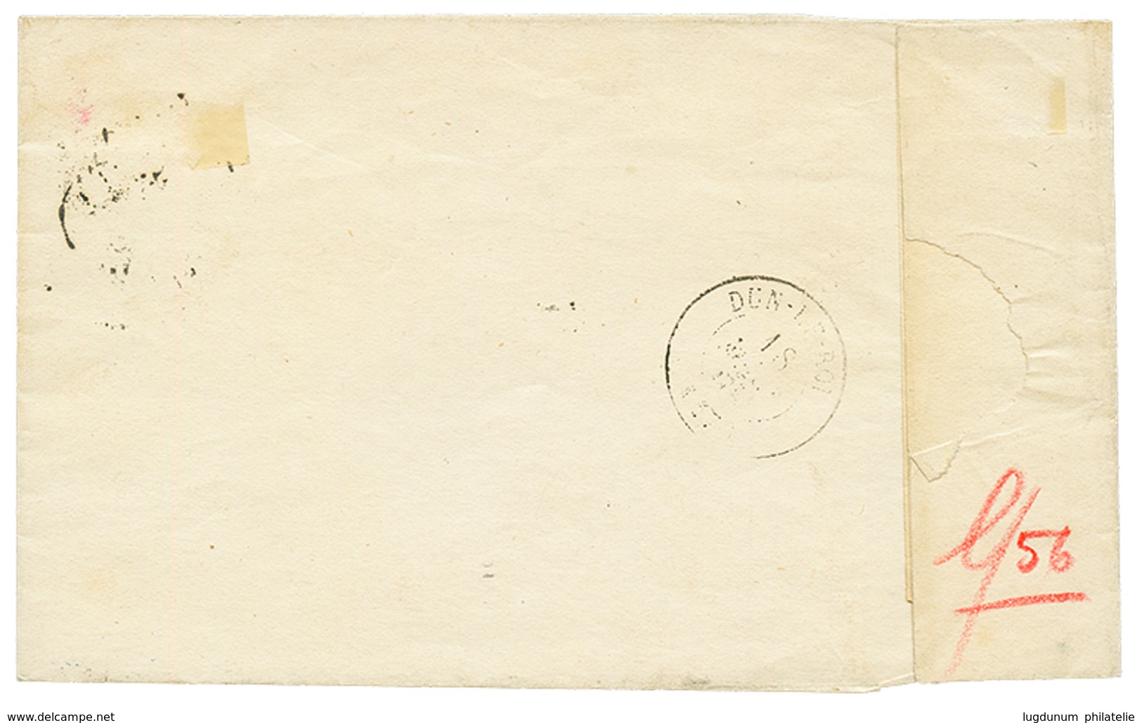 157 1865 20c(n°22) Obl. Bureau De PASSE 4201 Sur Lettre Pour DUN-LE-ROI. Superbe. - 1862 Napoleon III