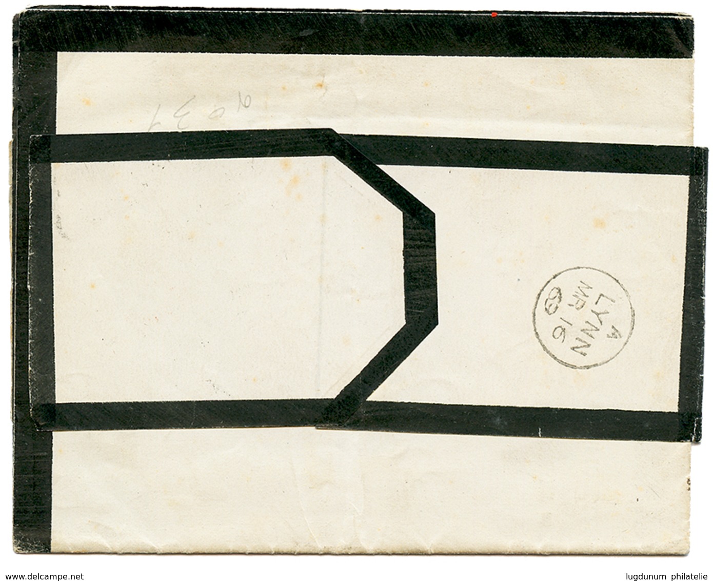 175 "Affrt à 8c Pour L'ANGLETERRE" : 1869 2c(n°26)x4 Obl. T.16 ORLEANS Sur Bande Avec IMPRIME Complet Pour NORFOLK(ANGLE - 1862 Napoleon III