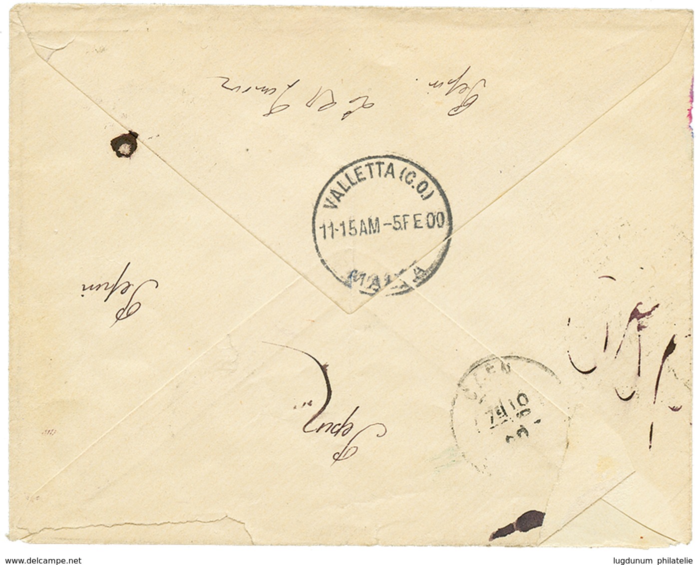 243 "VAPORE ARABIA" : 1900 5c SAGE(x3) Obl. Cachet Maritime Italien VAPORE ARABIA NAVIGAZIONE ITALIANA FLORIO-RUBATTINO  - 1876-1878 Sage (Type I)