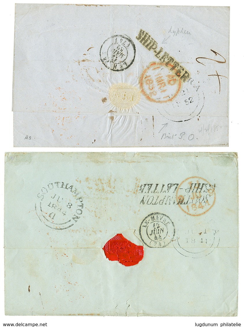 270 1844/52 COLONIES/ART 12 Et COLONIES/ART13 Sur 2 Lettres De MADEIRA Pour La FRANCE. Pas Courant. TTB. - Usati