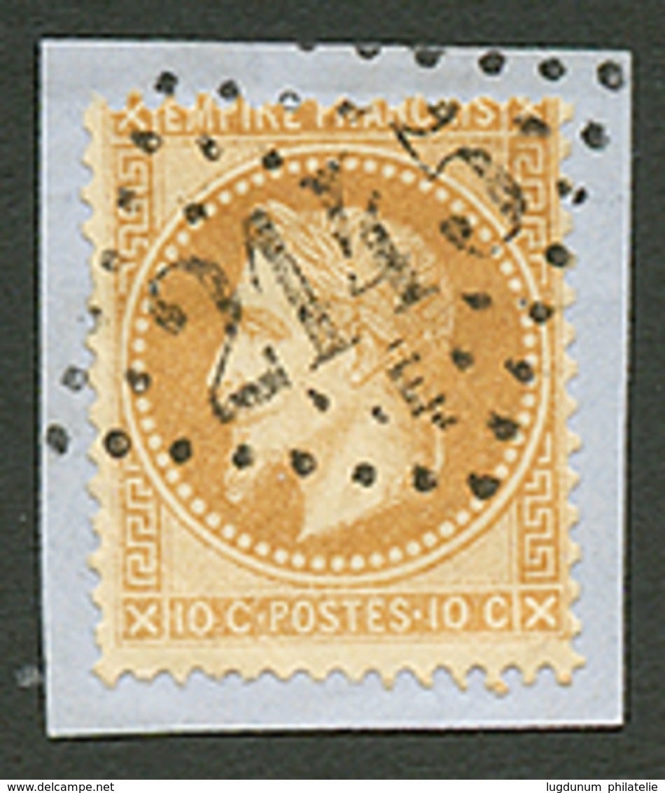 346 10c(n°28) Obl. GC 2145E Du CAMP DE SATHONAY Sur Fragment. Trés Rare. Superbe. - Andere & Zonder Classificatie