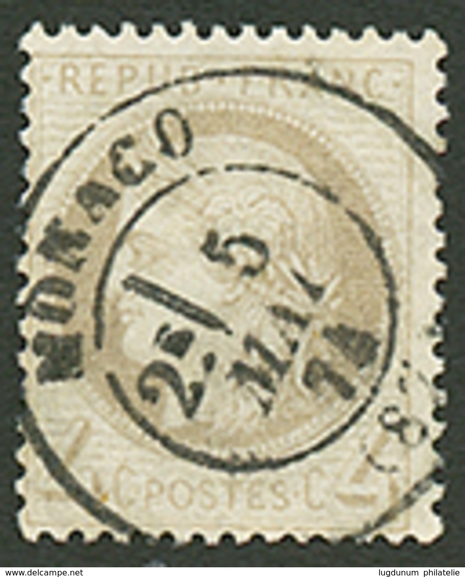 355 4c CERES Obl. Cachet à Date MONACO. Signé J.F BRUN. Superbe. - Andere & Zonder Classificatie