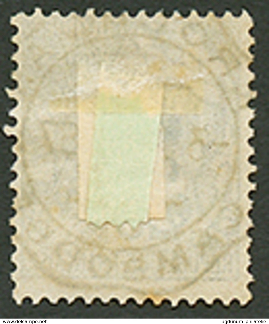 386 COCHINCHINE 5 S/ 25c(n°4) Obl. Cachet TELEGRAPHIQUE KROCHMAR CAMBODGE. RARE. Superbe. - Other & Unclassified