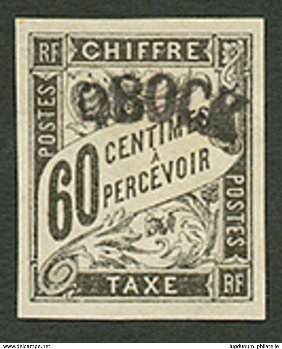 414 OBOCK : TAXE 60c N°4 Neuf * Sans Gomme. Cote 600€. Signé CALVES & SCHELLER. Superbe. - Autres & Non Classés