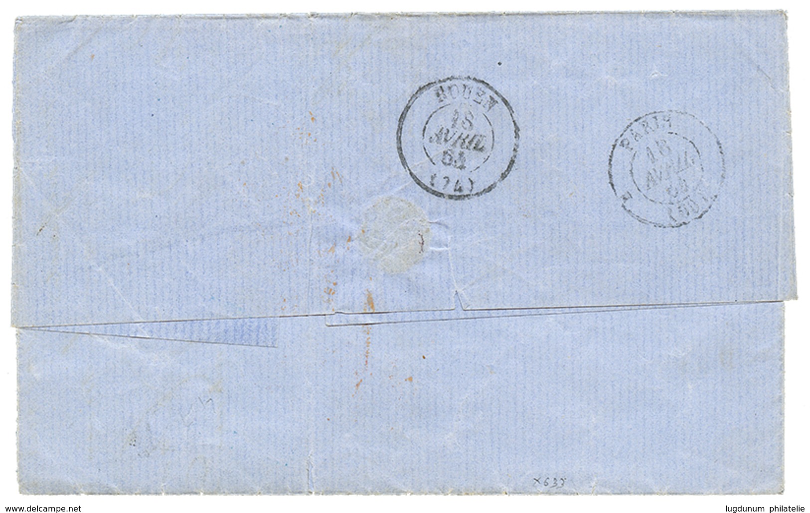 470 1864 AIGLE 10c + 40c Obl. GOR Bleu+ SENEGAL ET DEP. GOREE Sur Lettre Pour La FRANCE. TTB. - Sonstige & Ohne Zuordnung