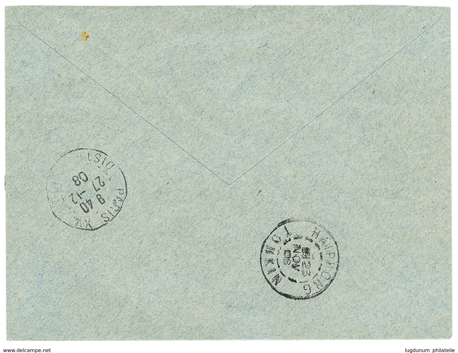 508 CHINE - PAK-HOI : 1908 1F + 5F Obl. PAK-HOI-CHINE Sur Enveloppe RECOMMANDEE Pour PARIS. RARE. TTB. - Autres & Non Classés