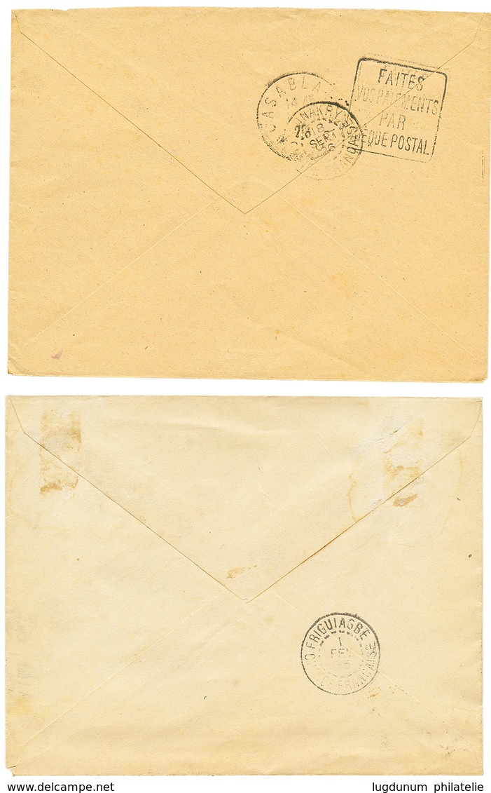570 2 Lettres : 1926 20c(x2) Obl. N'ZEREKORE ARTICLE D'ARGENT Et 1935 Erreur KNIDIA (pour KINDIA). TB. - Sonstige & Ohne Zuordnung