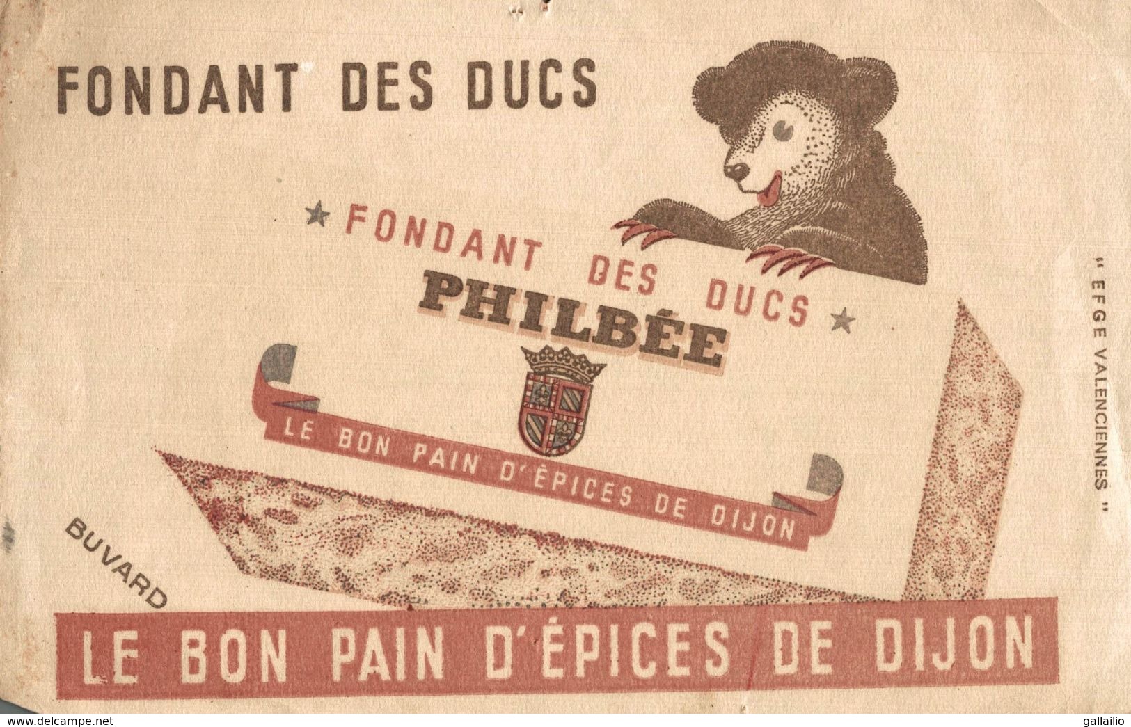 BUVARD PAIN D'EPICE PHILBEE FONDANT DES DUCS - Pan De Especias