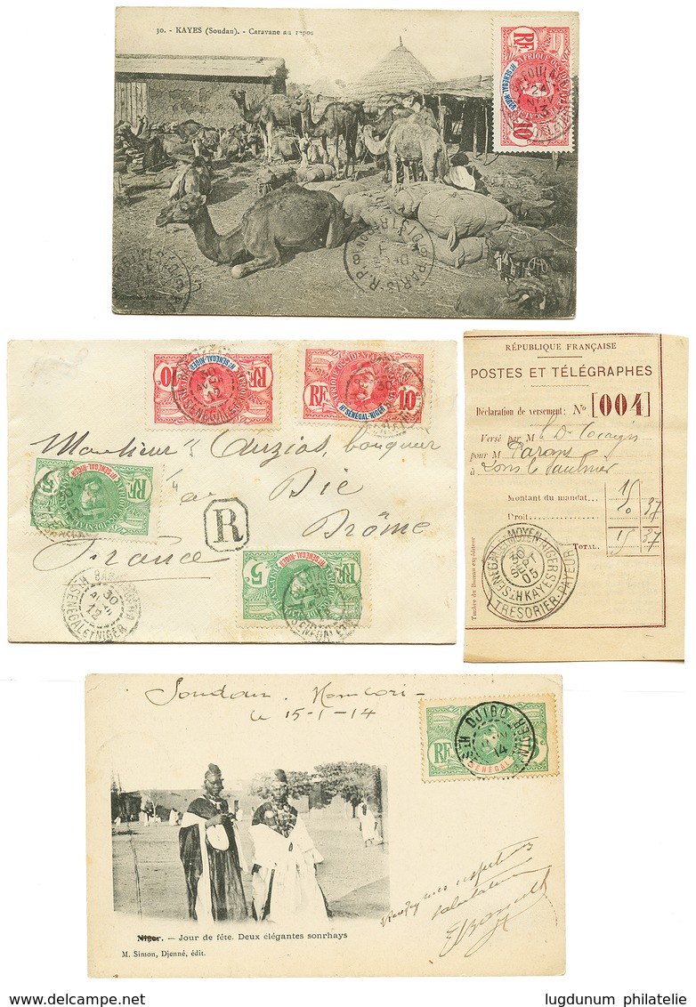 679 HAUT SENEGAL Et NIGER - Lot 4 Lettres 1905/12 Dont Cachets Rares (DJIBO). TB. - Autres & Non Classés