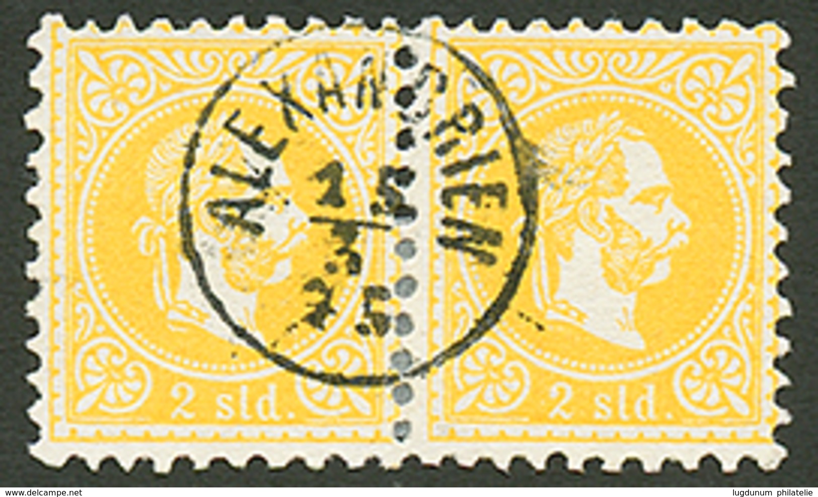 731 Pair 2 SOLDI Canc. ALEXANDRIEN. Superb. - Oriente Austriaco