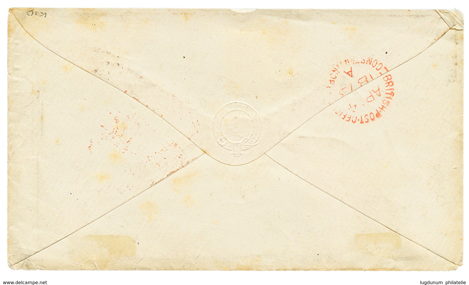 769 1873 GB 1p + 4d Canc. C + BRITISH POST OFFICE CONSTANTINOPLE(verso) On Envelope "Via VARNA & VIENNA" To LONDON. Vvf. - Autres & Non Classés