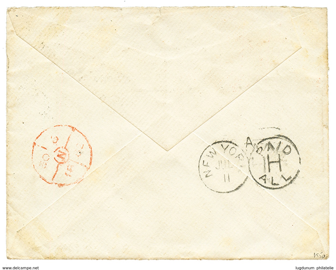 770 "TOO LATE" : 1882 GB 2 1/2d Canc. C + BRITISH POST OFFICE CONSTANTINOPLE Red + TOO-LATE (scarce) On Envelope To USA. - Sonstige & Ohne Zuordnung