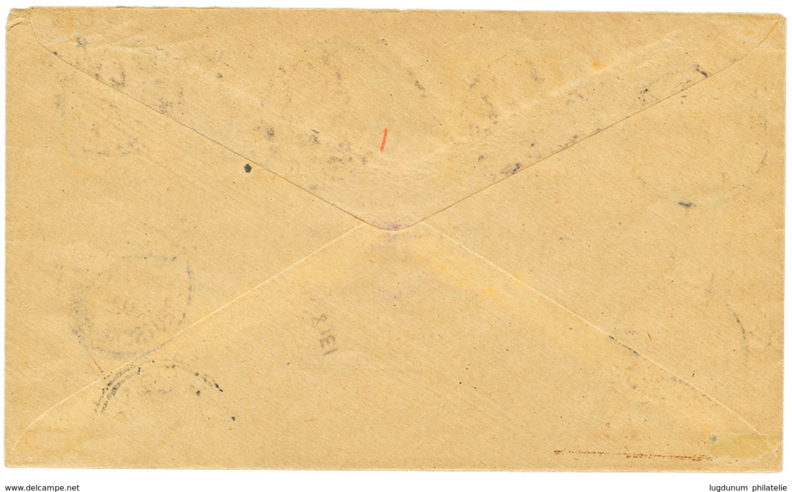 826 "KAUMI" : 1902 CHINA 3pf(v1II)x6 Canc. KAUMI On Envelope To SHANGHAI. Superb. - Altri & Non Classificati