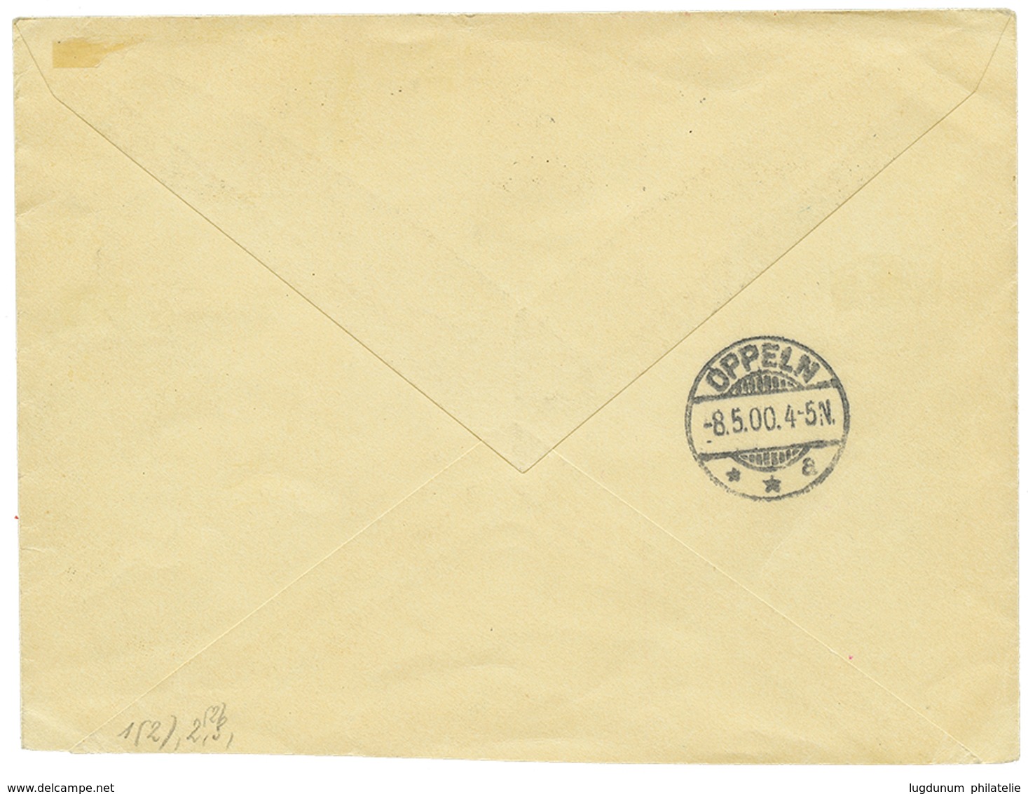 830 1900 3pf(n°1)x2 With 2 Different Shades + 5pf(n°2)+ 10pf(n°3) Canc. TANGER On Envelope To GERMANY. Signed RICHTER. V - Sonstige & Ohne Zuordnung