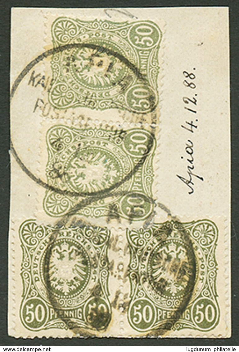 852 VORLAUFER : 50pf(v44)x4 Canc. APIA On Piece. Vf. - Autres & Non Classés