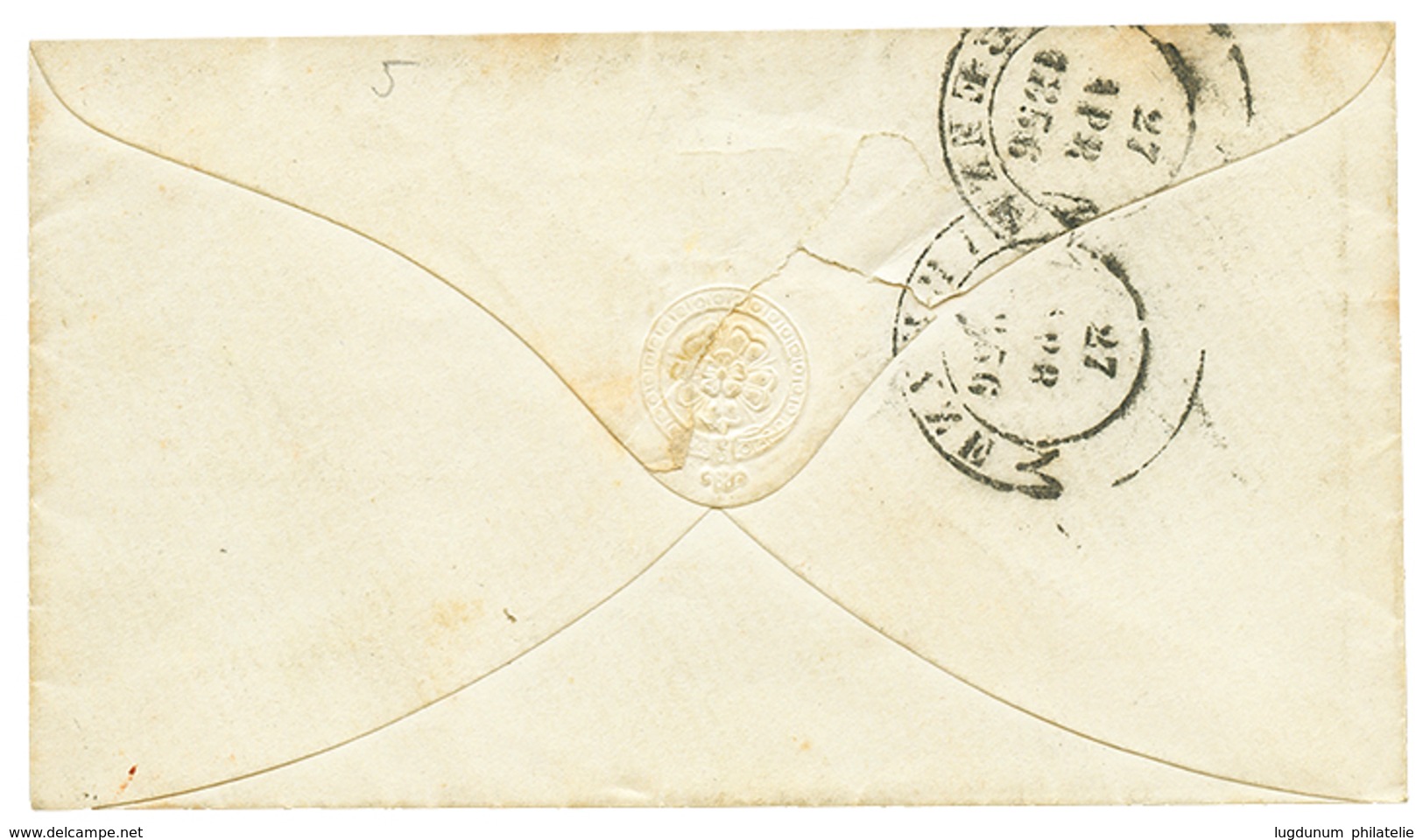 873 PAPAL STATES : 1856 Pair 4B(n°5) On Envelope From ANCONA To FLORENCE. Vf. - Non Classés