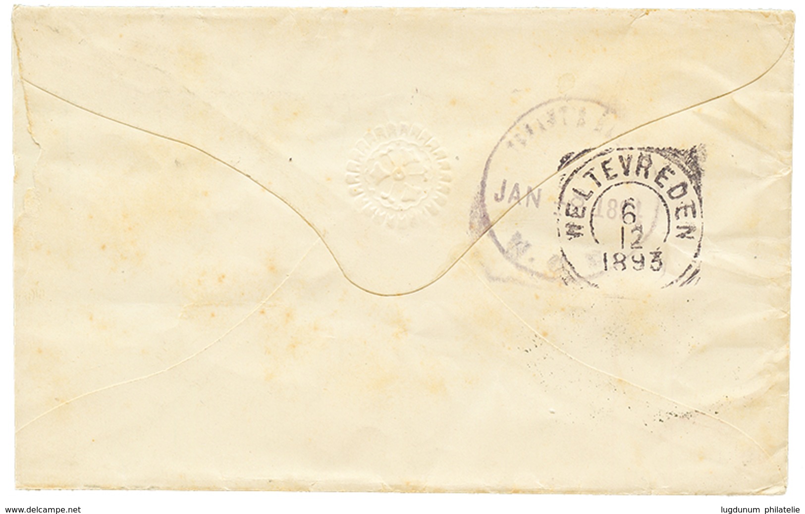 941 "SUNDA STRAITS" : 1893 ANGER + USA POSTAGE DUES 5c(x2) On Taxed Envelope With Text Datelined "SUNDA STRAITS" To TENA - Sonstige & Ohne Zuordnung