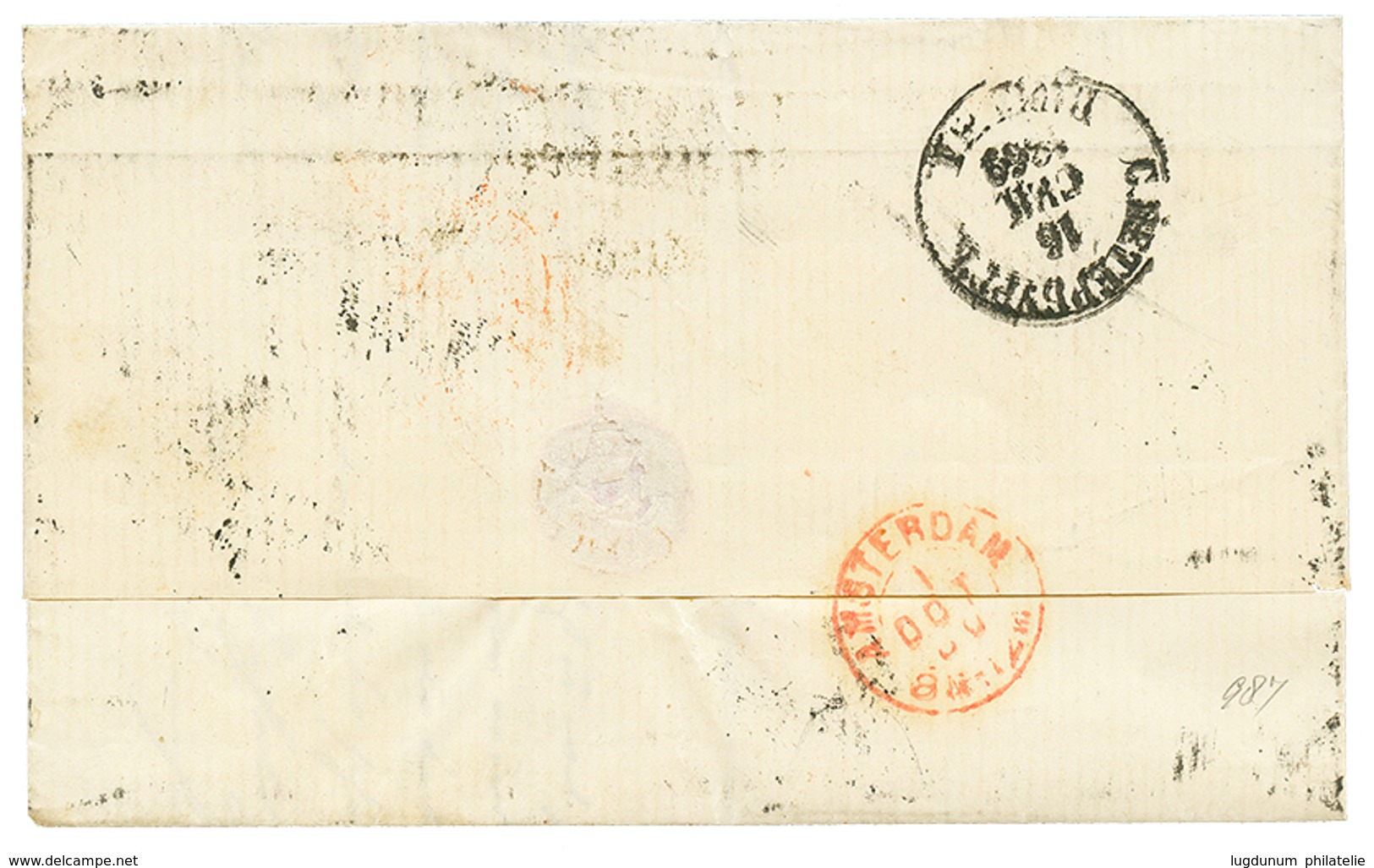 962 1869 1k(x3) + 5k+ 10k On Cover From ST PETERSBURG To AMSTERDAM(NETHERLANDS). Vvf. - Other & Unclassified