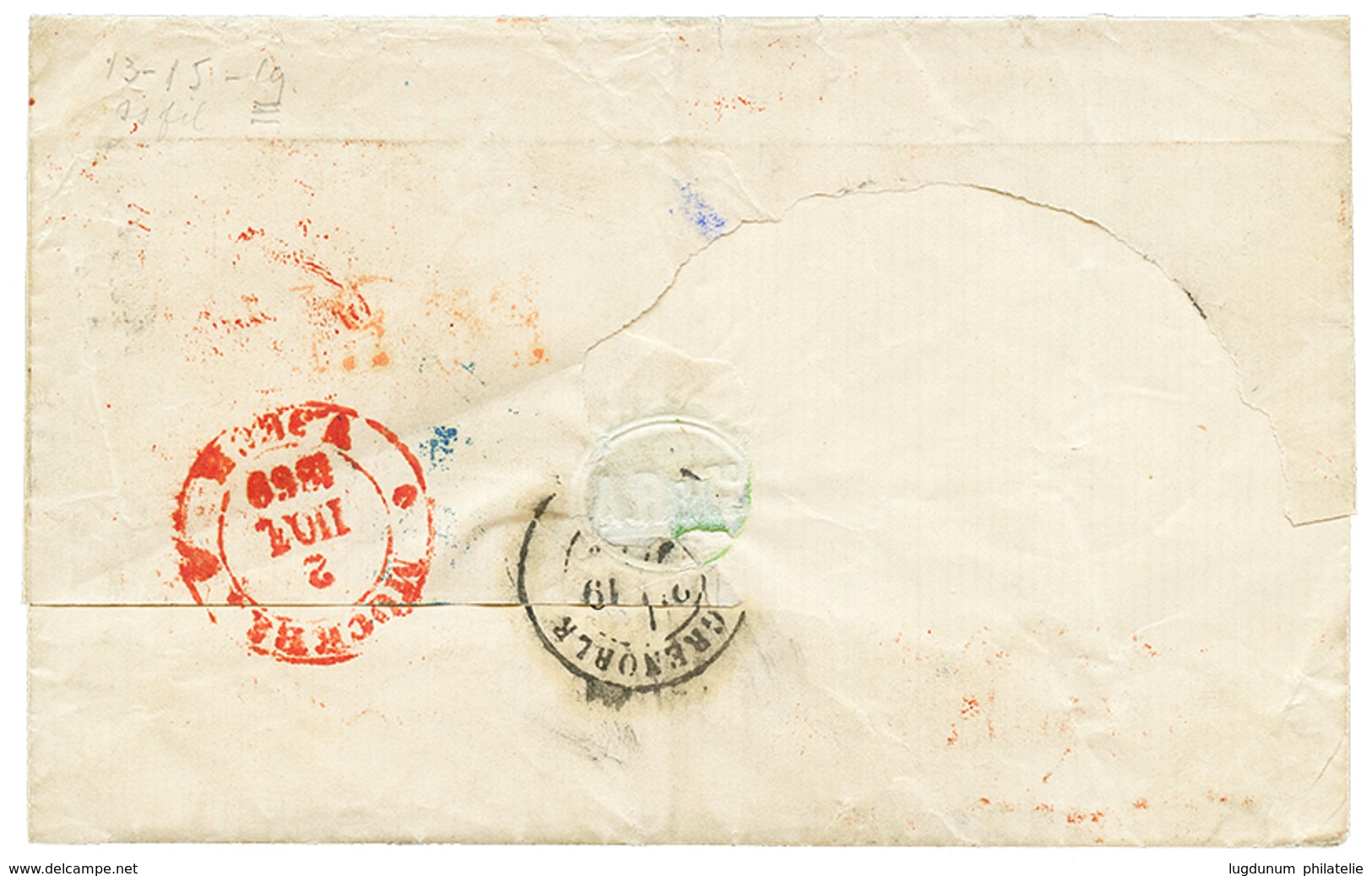 966 1869 3k + 5k + 20k Red Cancel On Cover From MOSCOU To FRANCE. Vf. - Other & Unclassified