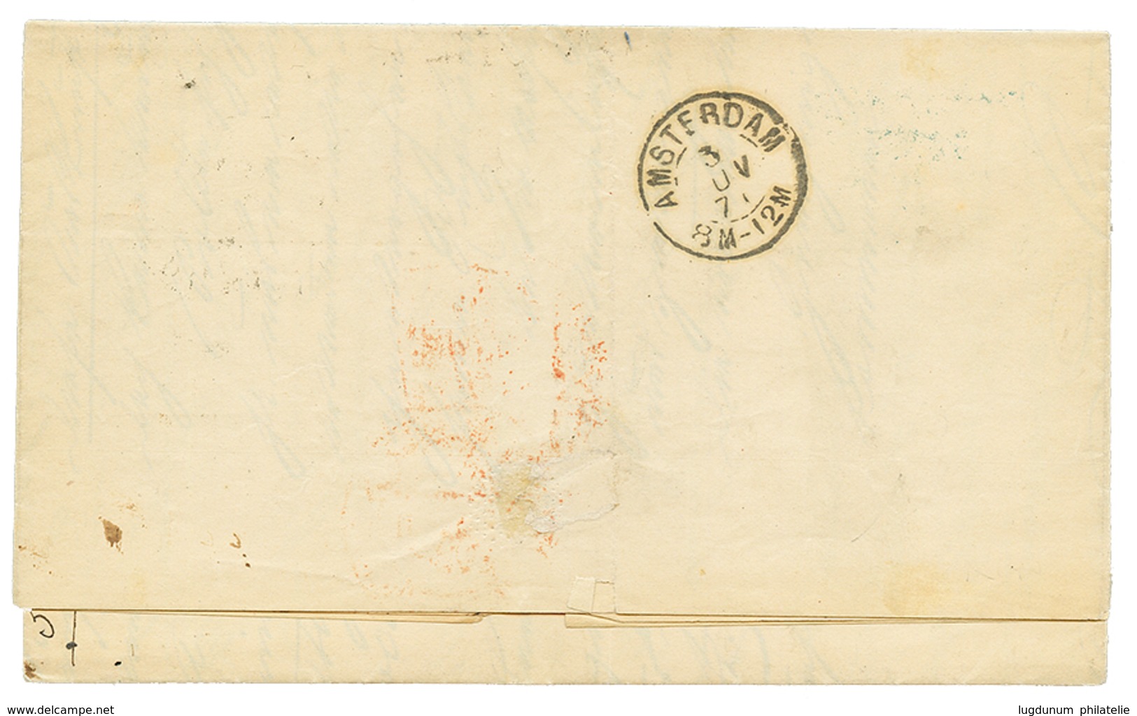 967 1870 3k+ 5k+ 10k Canc. RIGA On Entire Letter From RIGA To AMSTERDAM (NETHERLANDS). Vf. - Other & Unclassified