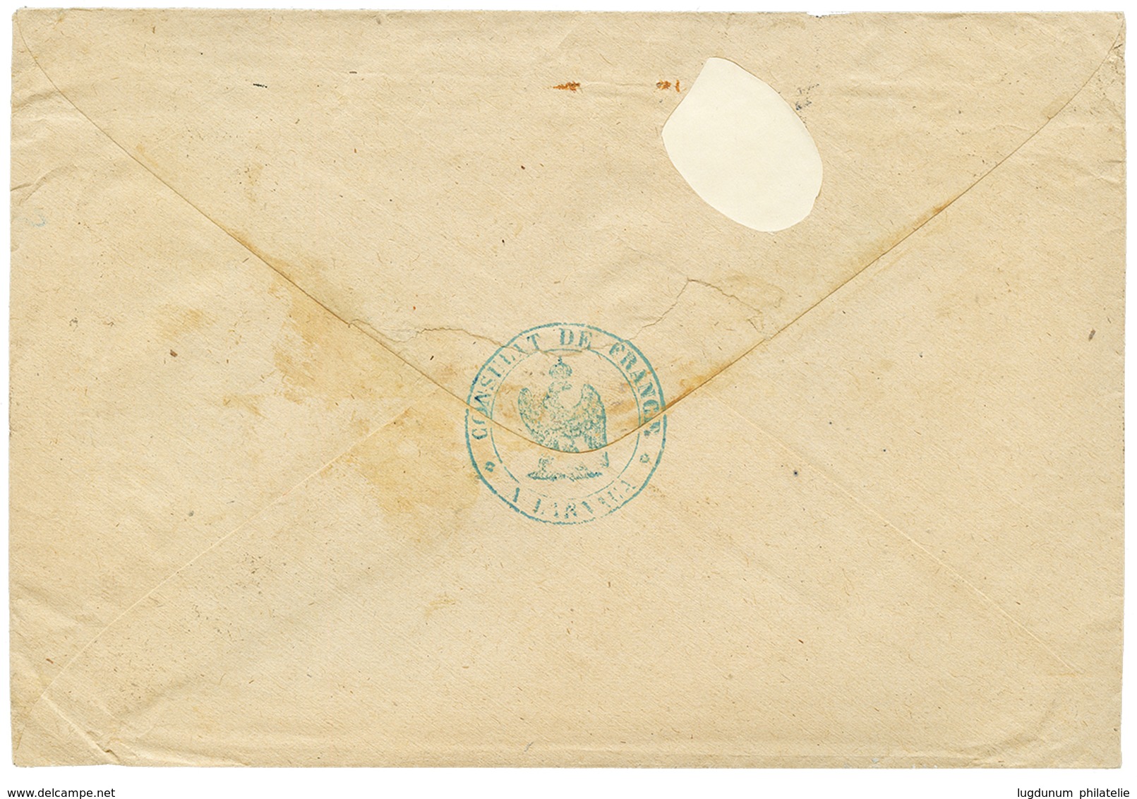 1031 "CYPRUS - TURKISH PERIOD" CONSULAT DE FRANCE /A L'ILE DE CHYPRE On Envelope To "Son Excellence EL SEÏD TAÏEB N. PAS - Other & Unclassified