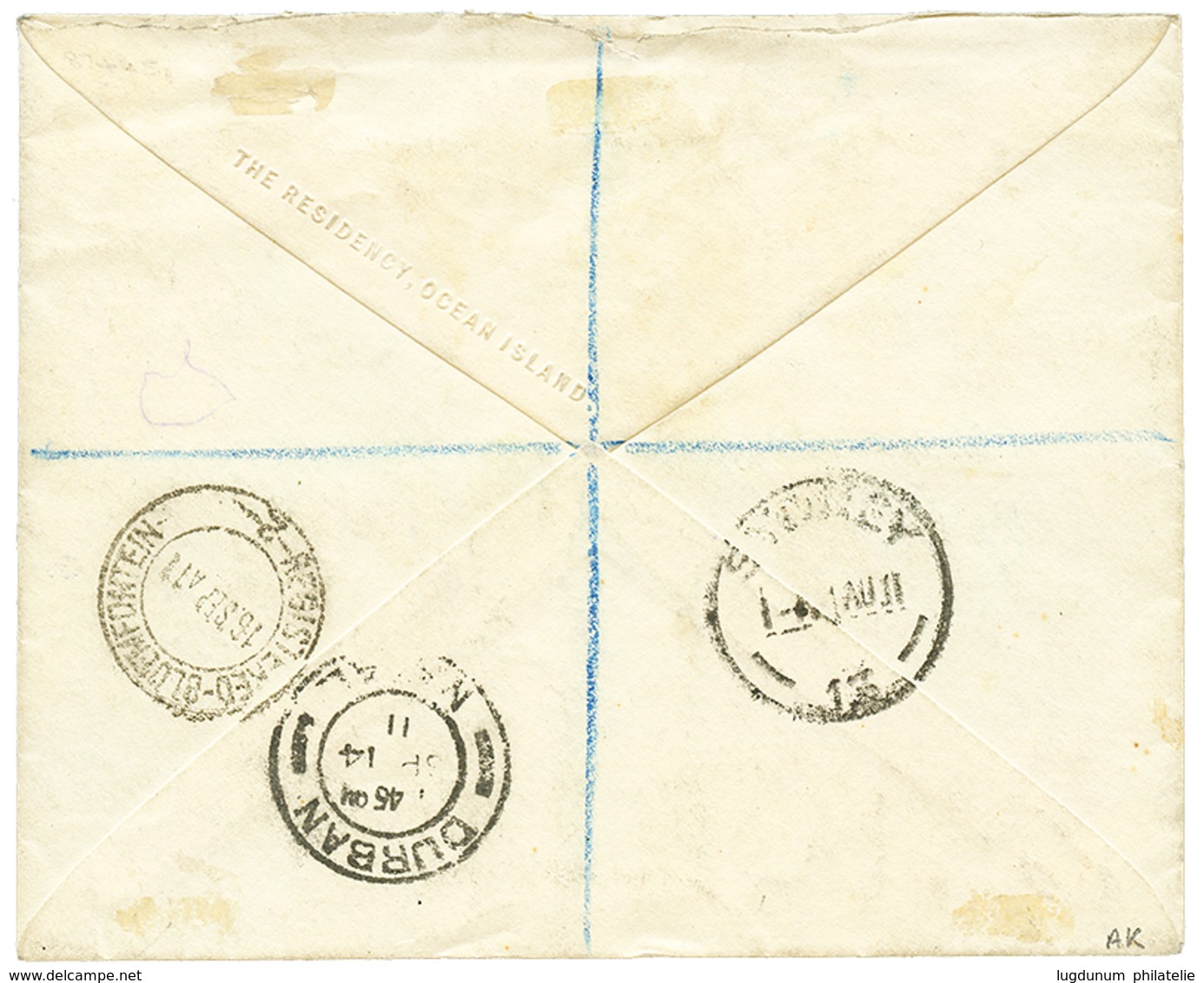 1055 GILBERT ISLANDS To ORANGE FREE STATE : 1914 1/2d+ 1d(x2)+ 2d+ 2 1/2d On REGISTERED Envelope To ORANGE FREE STATE SO - Altri & Non Classificati