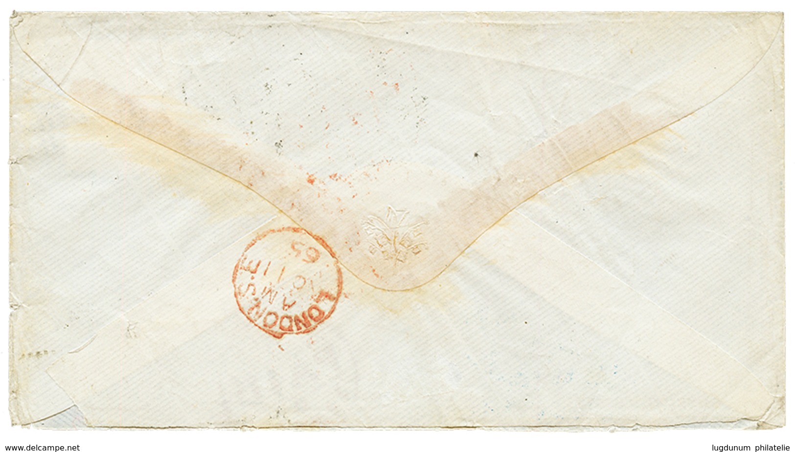 1077 1865 6d(pl. 5) Canc. A25 + MALTA On Envelope To ENGLAND. Vvf. - Sonstige & Ohne Zuordnung