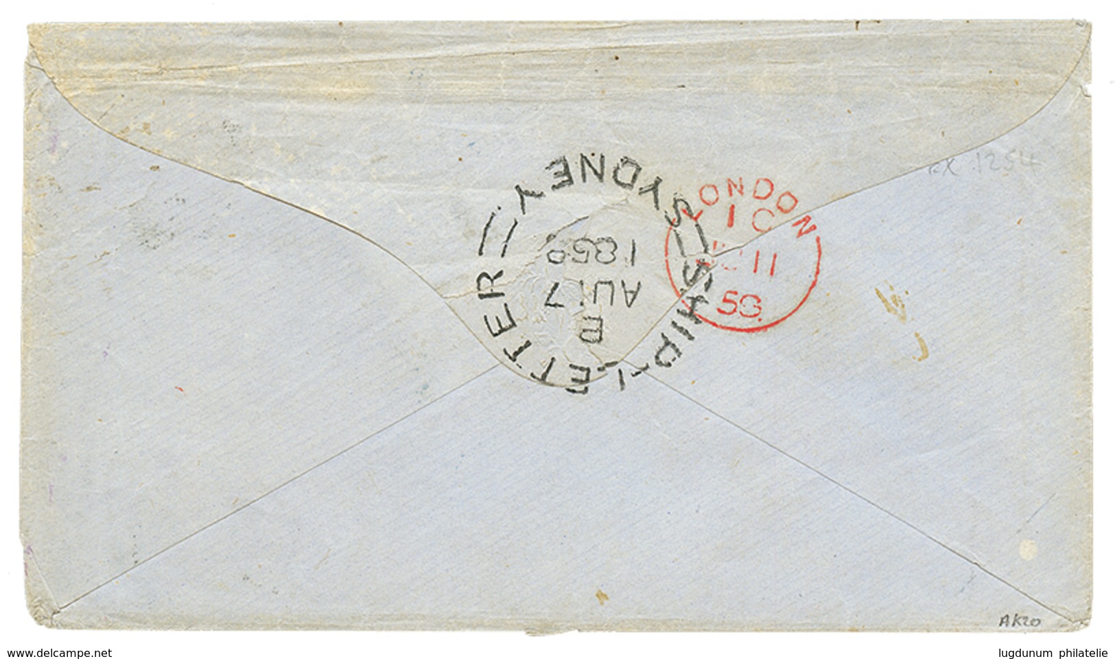 1112 1858 GREAT BRITAIN 6d Canc. 439 + LAUCESTON On Envelope To VAVAU FRIENDLY ISLANDS ( TONGA ). Very Rare Destination  - Autres & Non Classés