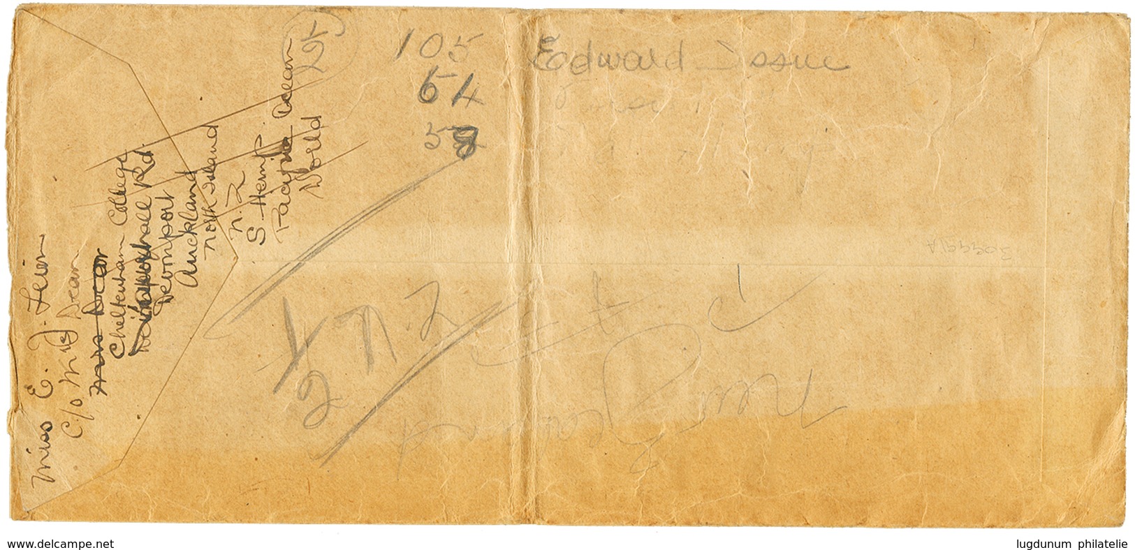 1116 1910 NEW ZEALAND 1/2d(x4) Canc. NUKUALOFA TONGA + "S.S ATUA" On Envelope To TONGATABU. Scarce. Vf. - Sonstige & Ohne Zuordnung