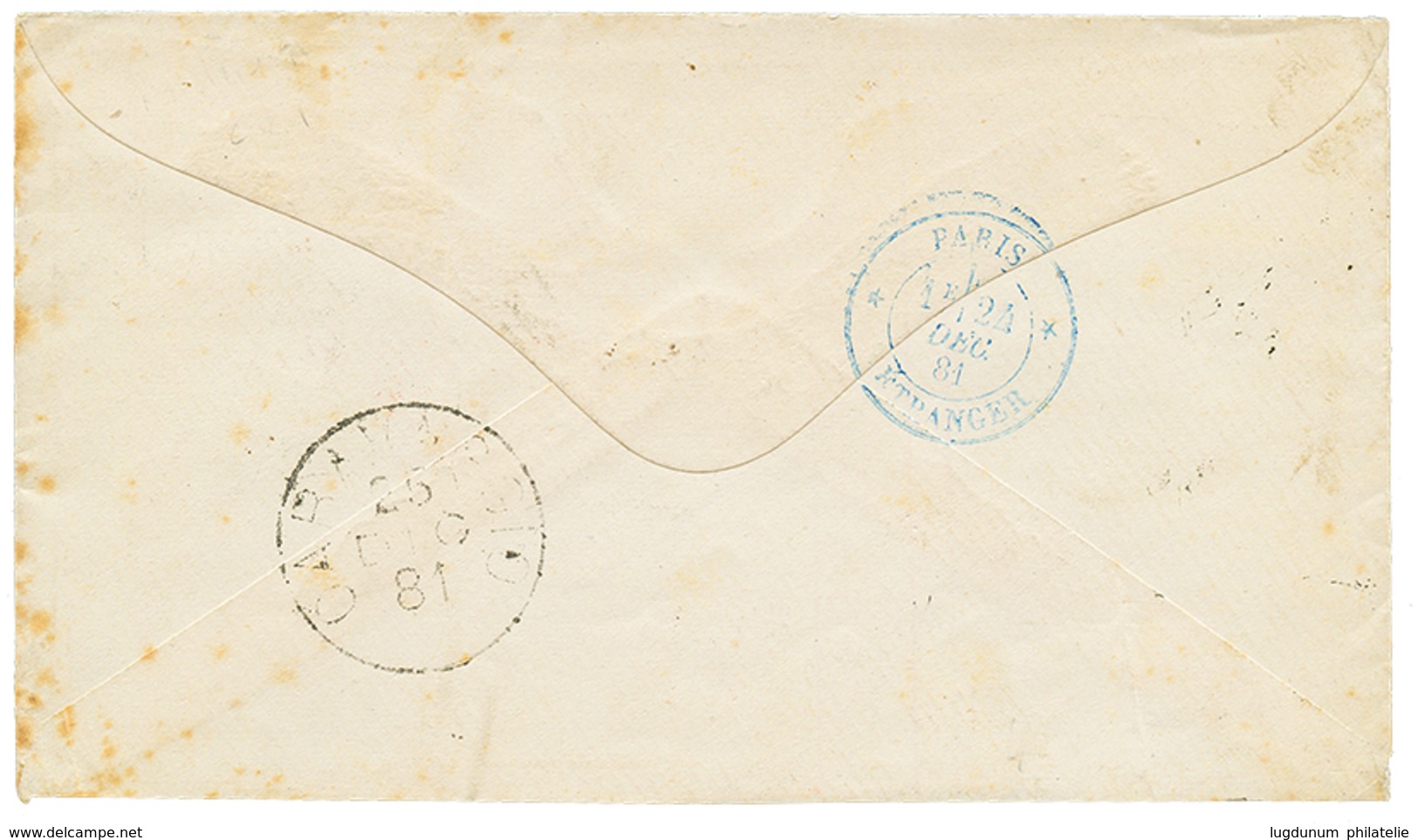 1144 1881 CHILE 5c(x3) Canc. COPIAPO + Red Cds PANAMA-UNION PAQ.F A N°1 On Envelope To ITALIA. Superb. - Chili