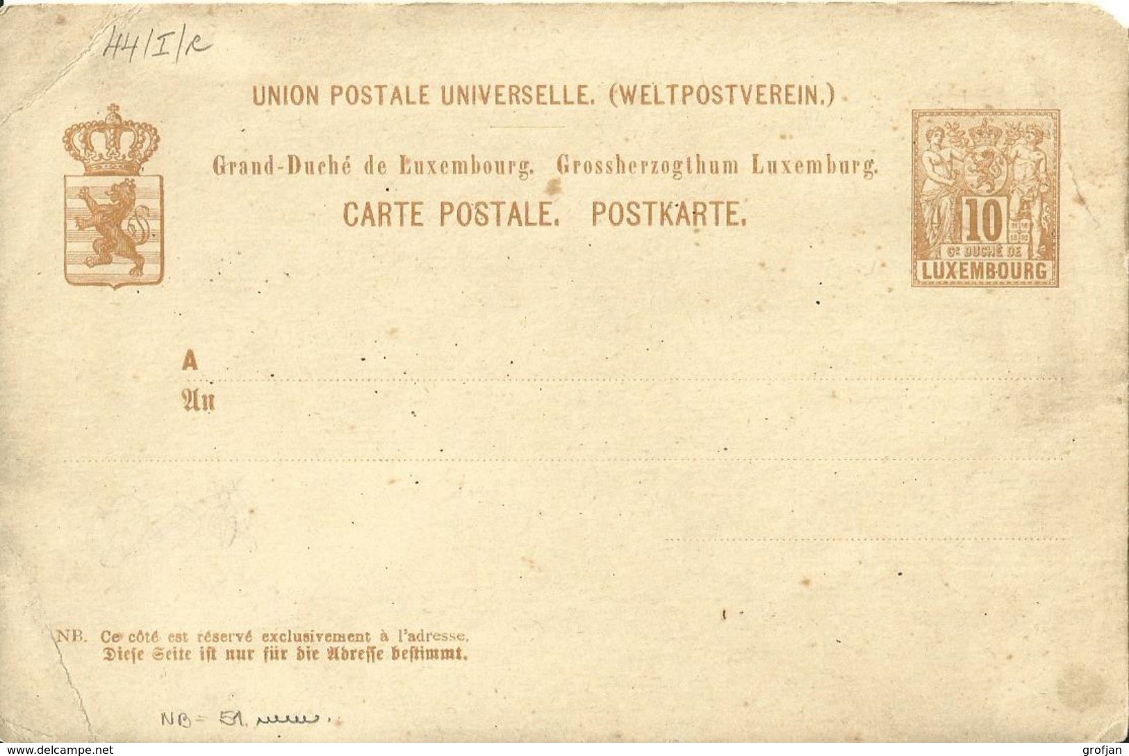 Carte Correspondance - Entier Postal - Korrespondezkarte - Stationery - No. 44 - Service