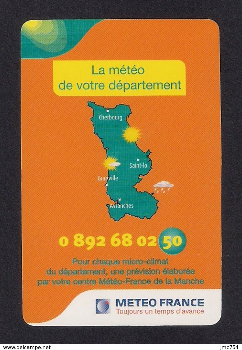 Carte Publicitaire Météo France Pour Le Département De La Manche (50). - Other & Unclassified