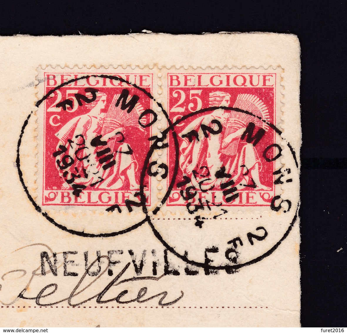 N° 339 Paire GRIFFE NEUFVILLES / Carte Vers Coxyde - 1932 Cérès Et Mercure