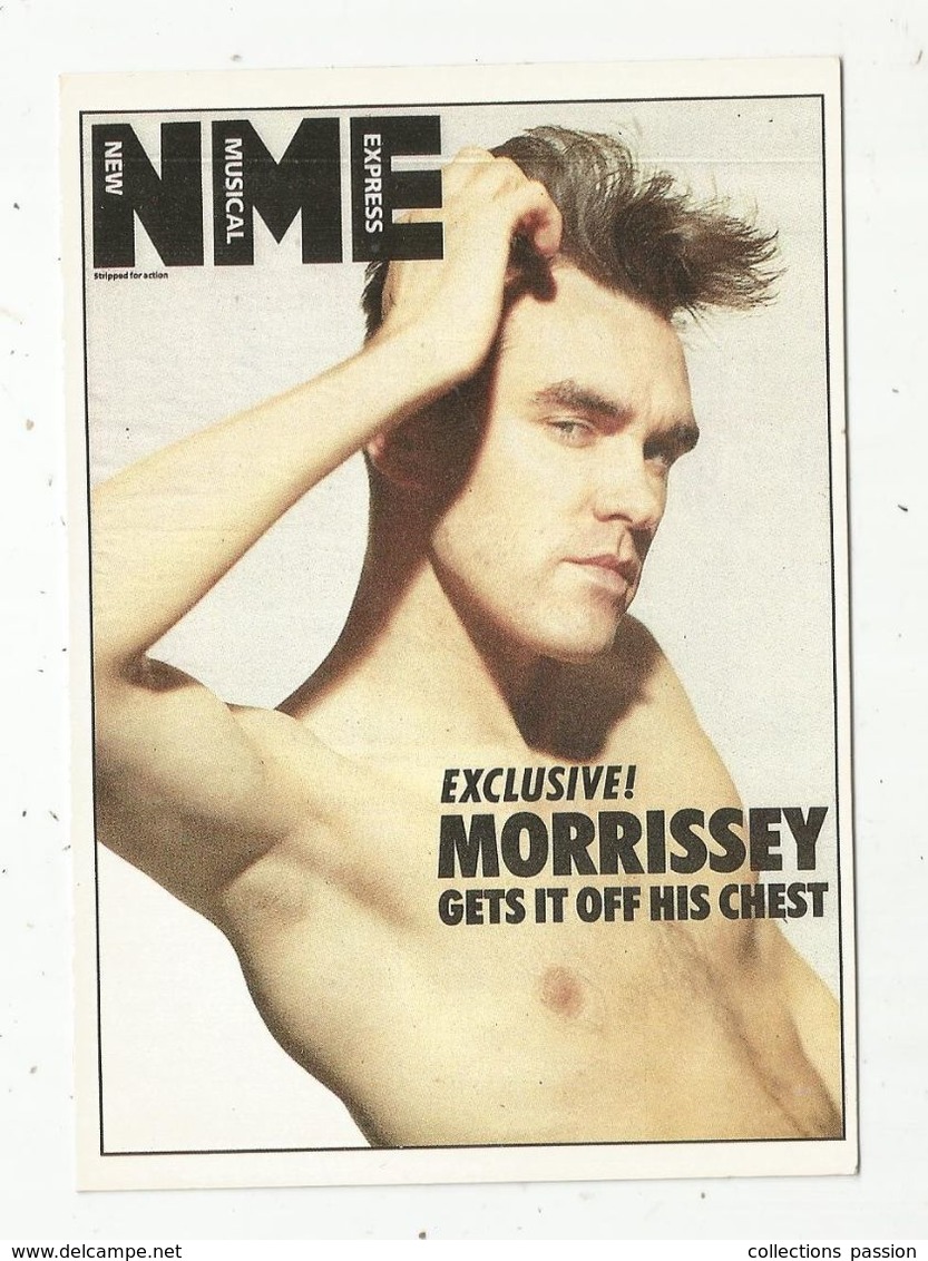 Cp , Spectacle , Artiste , Musique & Musiciens,  MORRISSEY , New Musical Express, Vierge , Ed. Underground,n° 406 - Music And Musicians