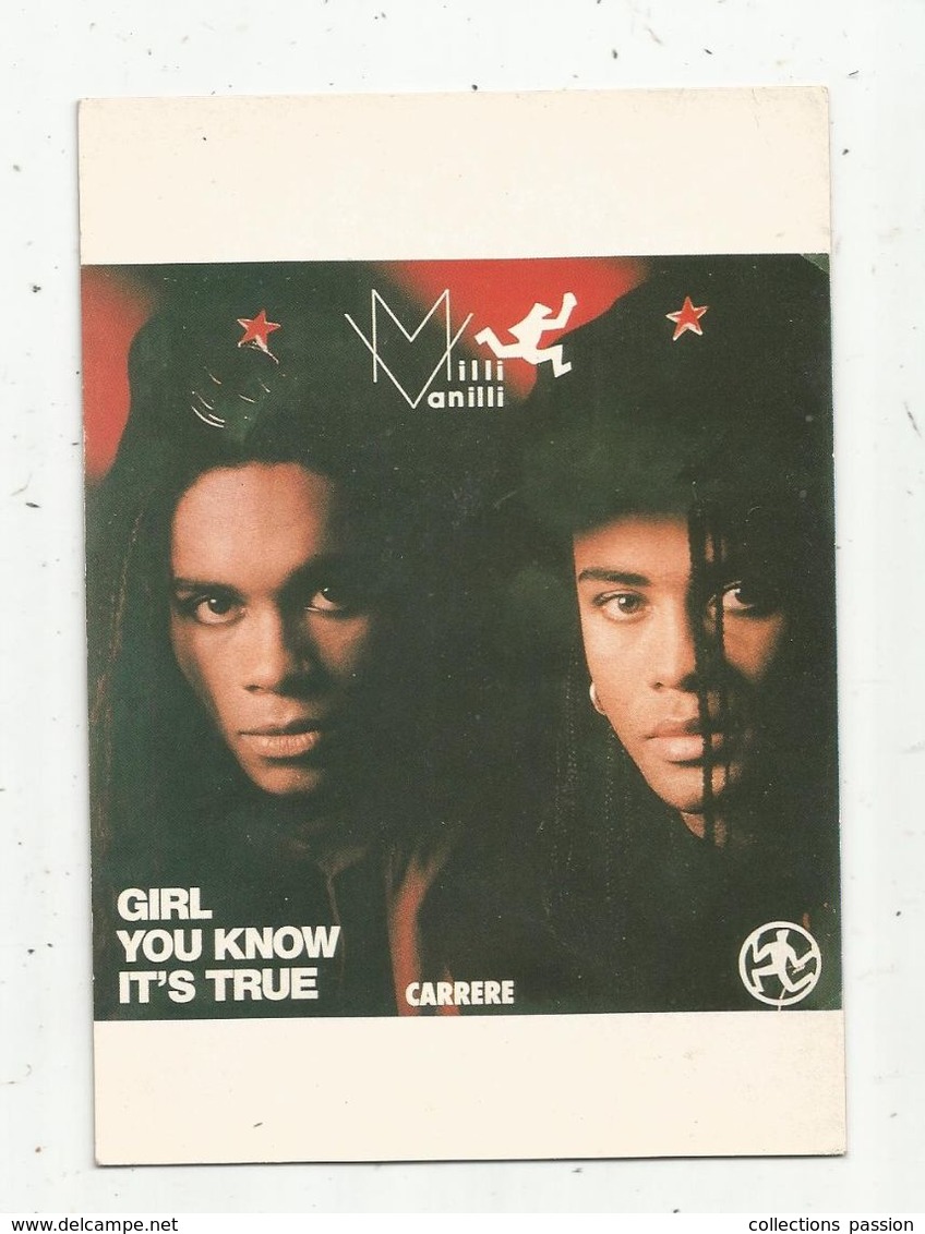 Cp , Spectacle , Artiste , Musique & Musiciens,  MILLI VANILLI, Girl You Know It's True, Vierge , Ed. Nugeron - Music And Musicians