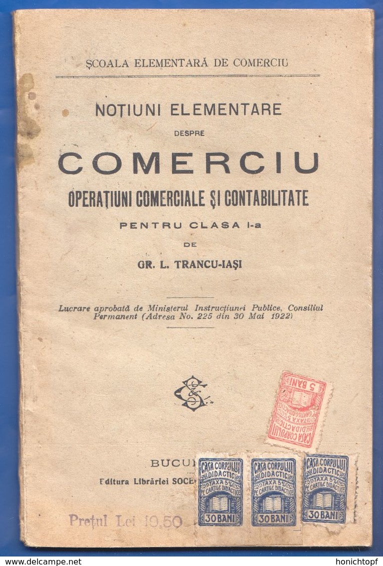 Rumänien; Romania; Scoala Elementara De Comert, Clasa I; 1922 - Tijdschriften