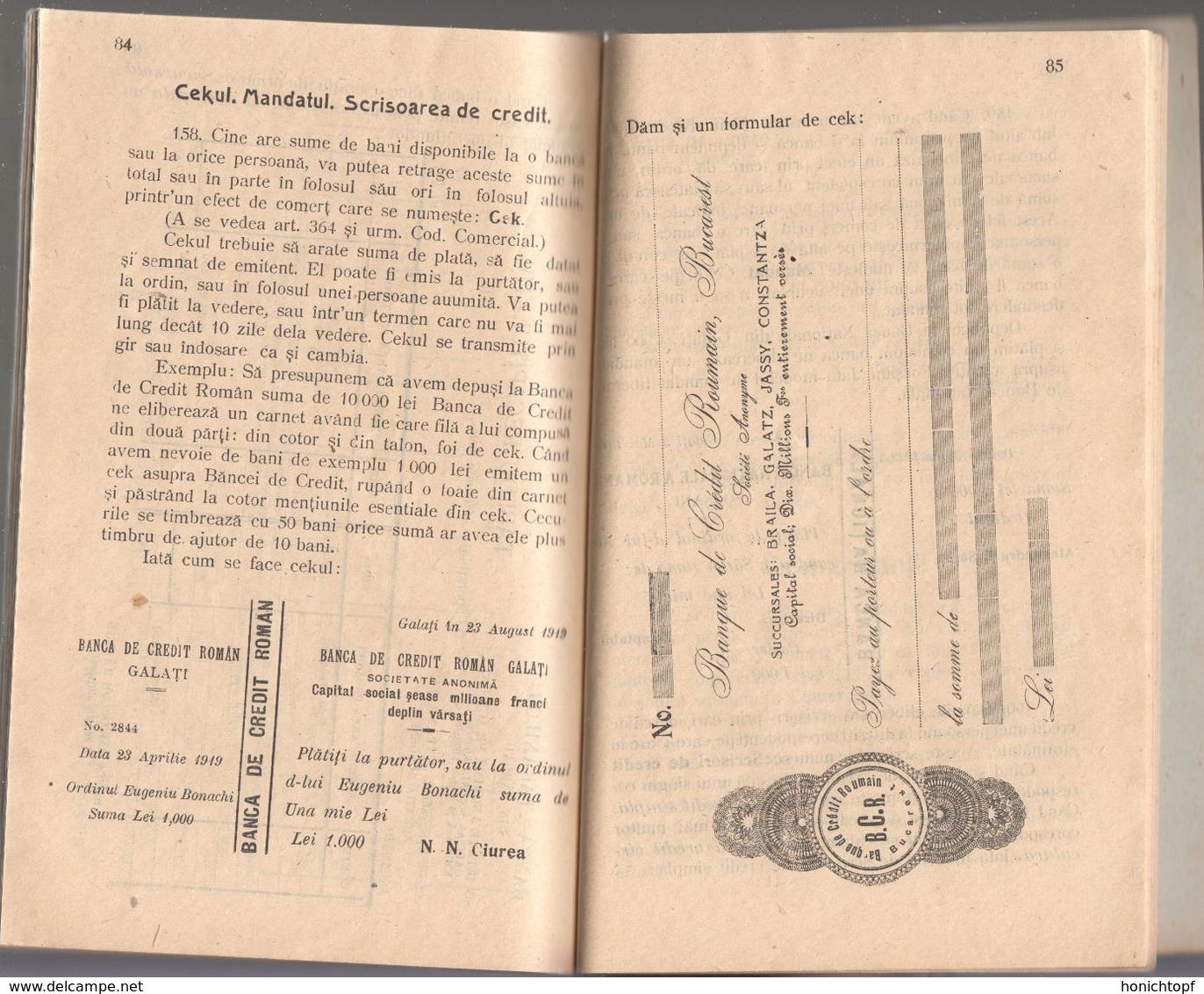 Rumänien; Romania; Scoala Elementara De Comert, Clasa I; 1922 - Tijdschriften
