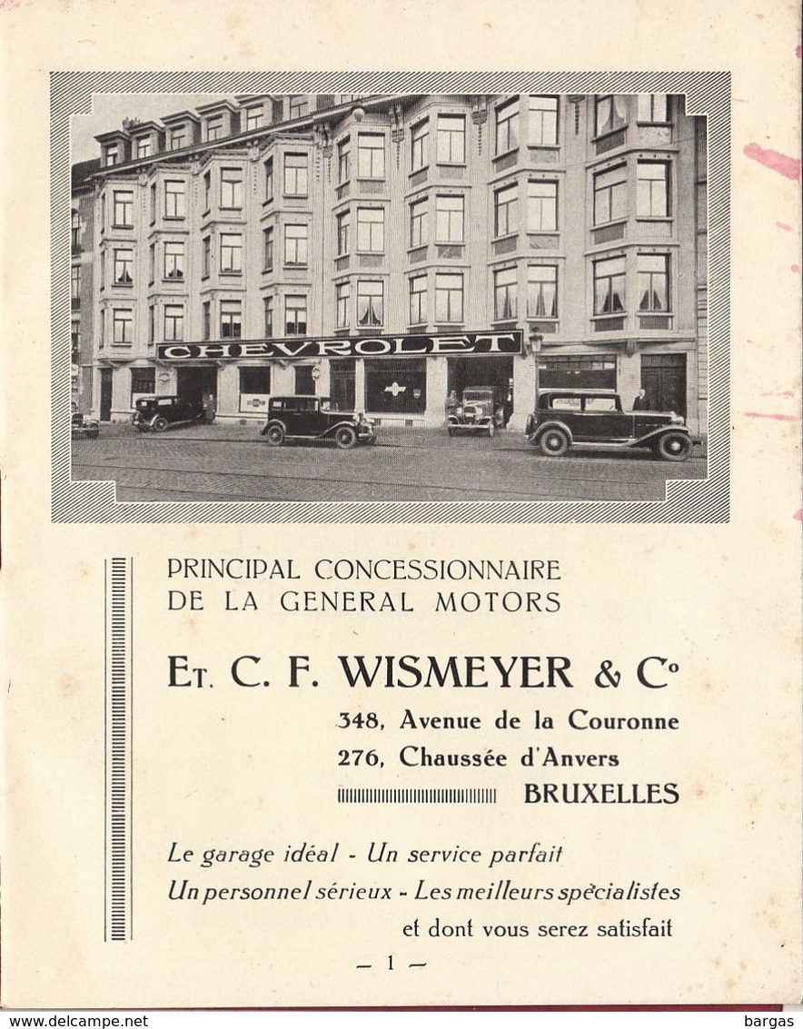 Auto Automobile CHEVROLET Garage Wismeyer Bruxelles - Publicités