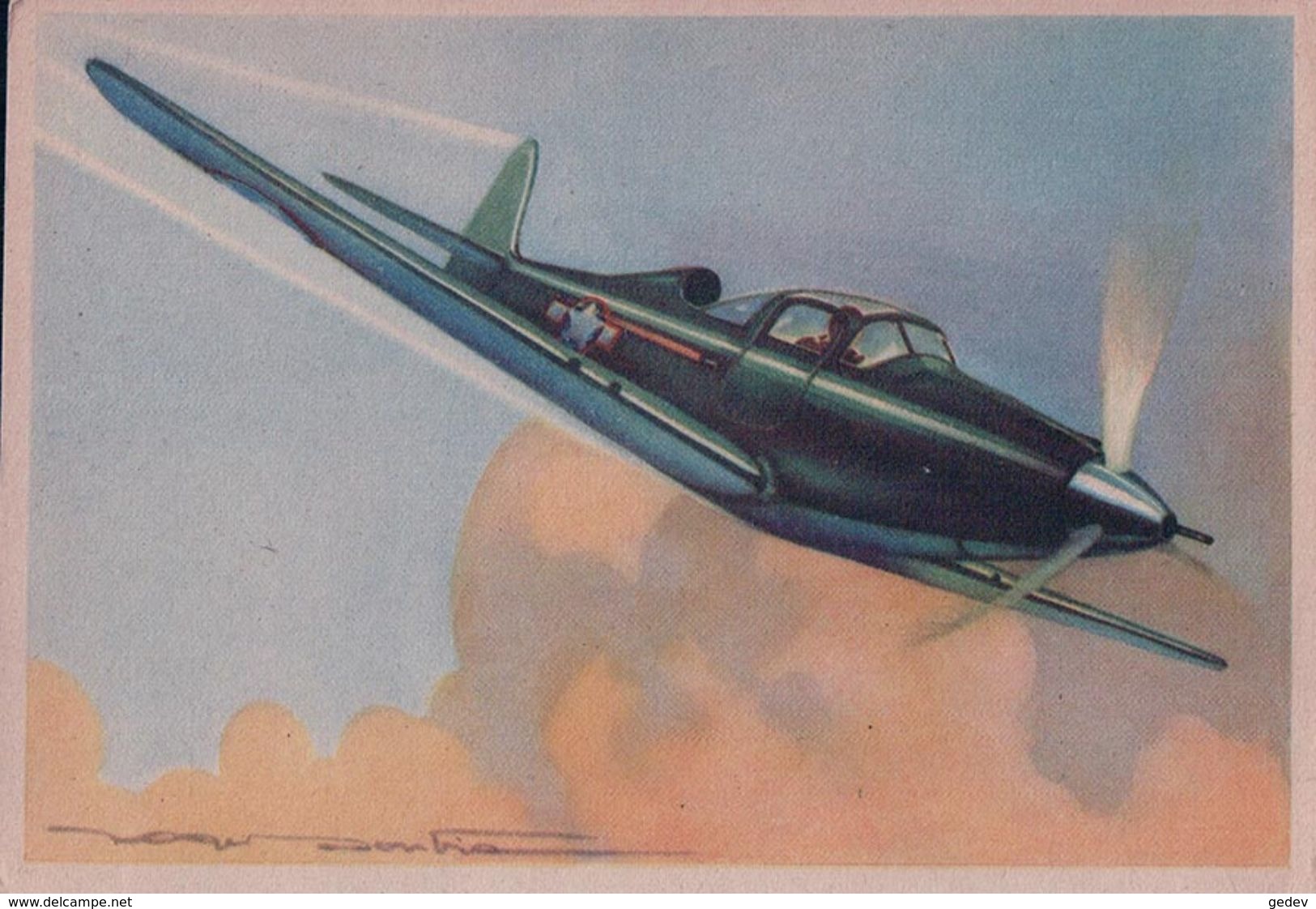Aviation, Bell AIRACOBRA Par Illustrateur (622) 10x15 - 1939-1945: 2. Weltkrieg