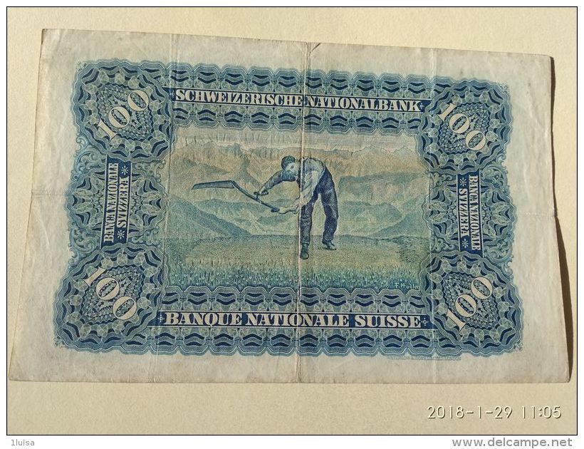 100 Francs 1943 - Suisse