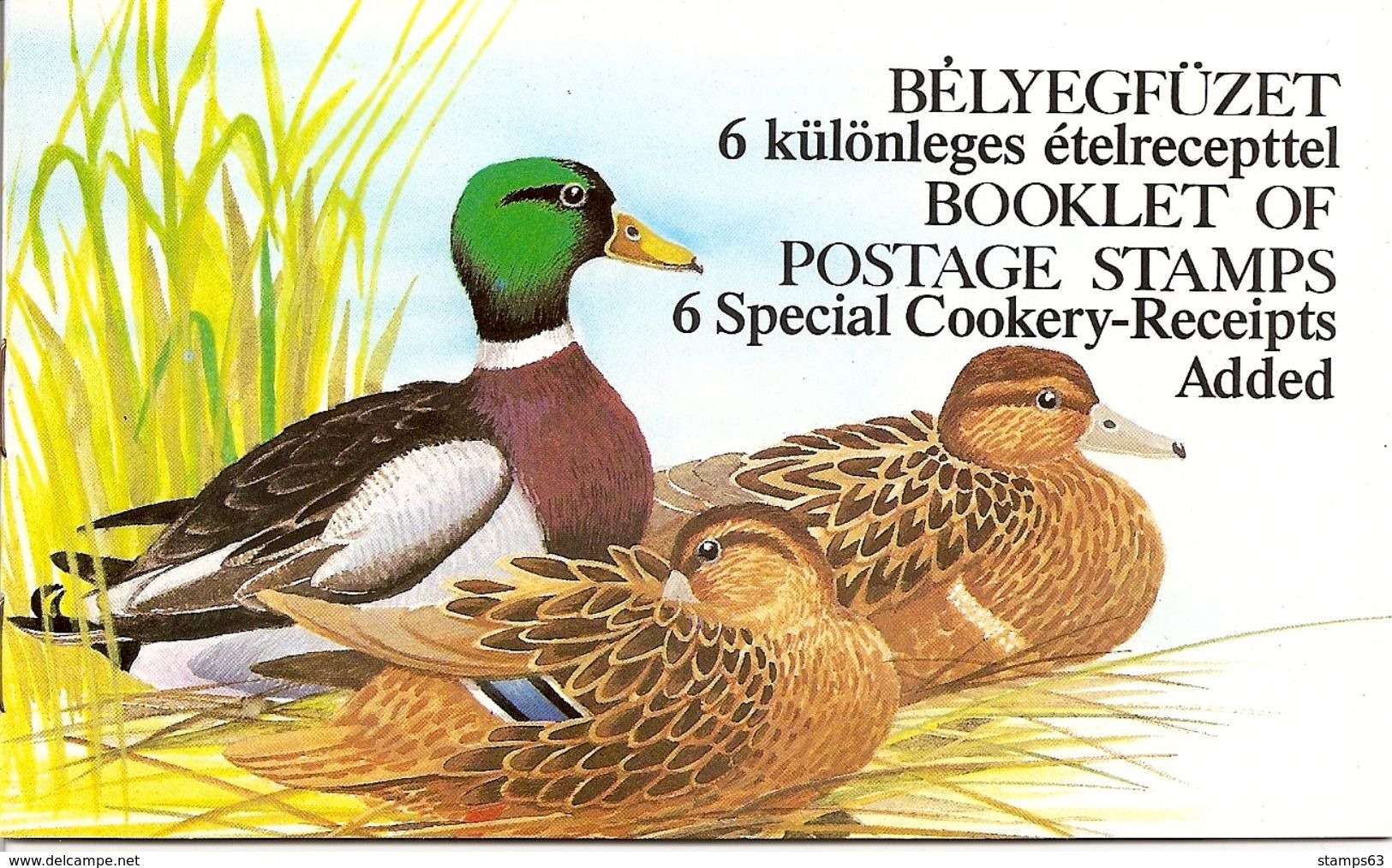 HUNGARY, Booklet 5/6 1988, Ducks (with Recipes) - Carnets