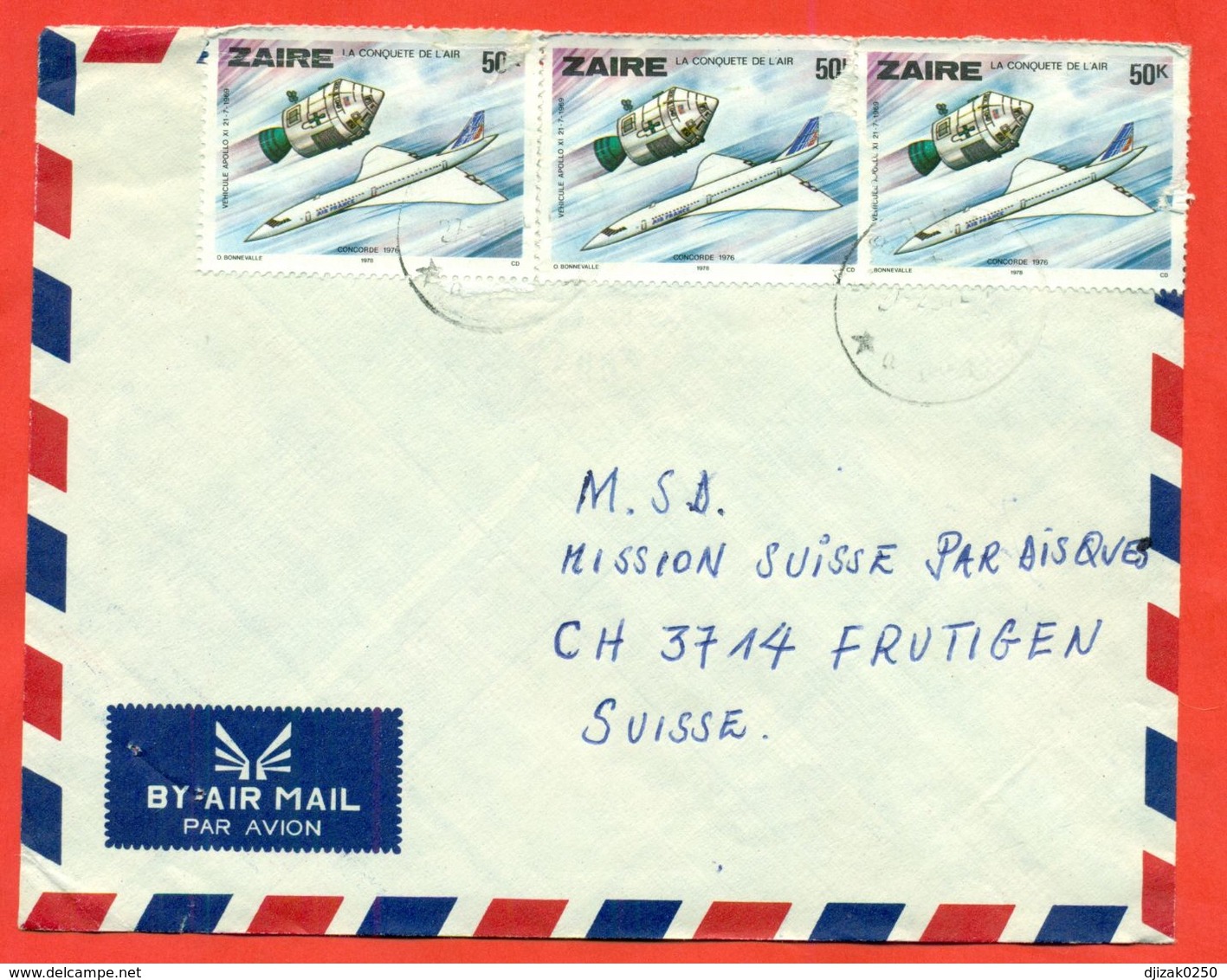 Zaire 1978.Envelope Really Passed The Mail.Aircraft And Spacecraft. - Africa (Other)