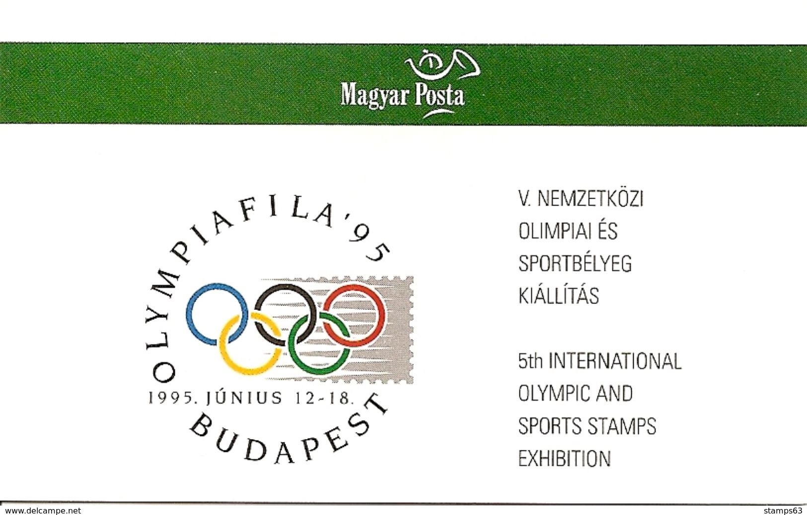 HUNGARY, Booklet 9, 1995, Olympiafila 1995 - Libretti