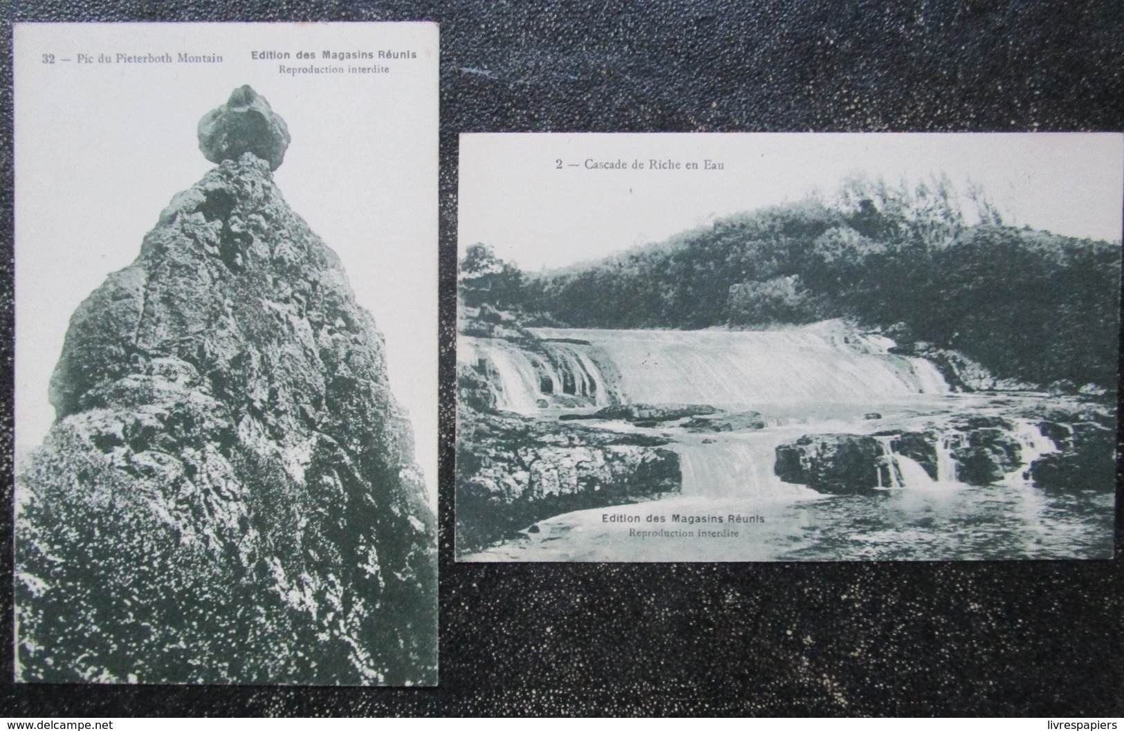 Maurice Ile Lot 2 Cpa  Pic Pieterboth / Cascade Riche En Eau Magasins Reunis - Maurice