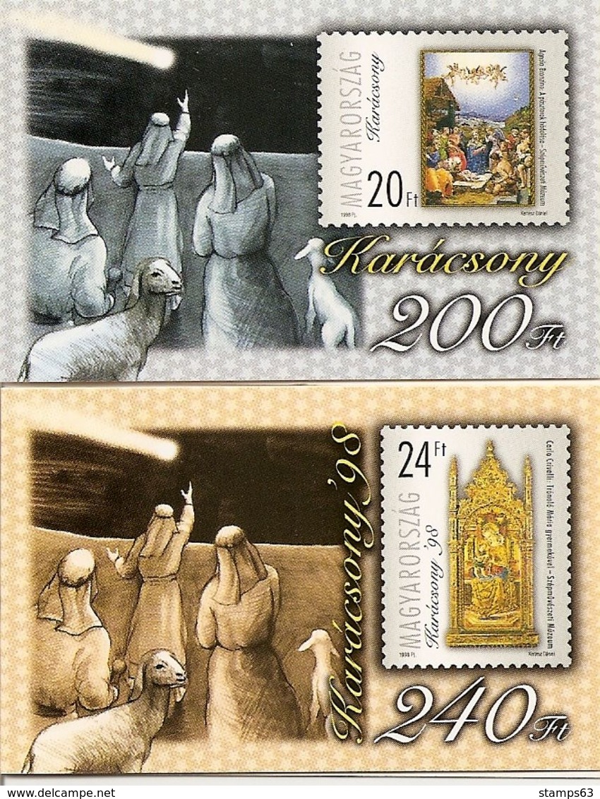 HUNGARY, Booklet 15/16, 1998, Christmas - Carnets