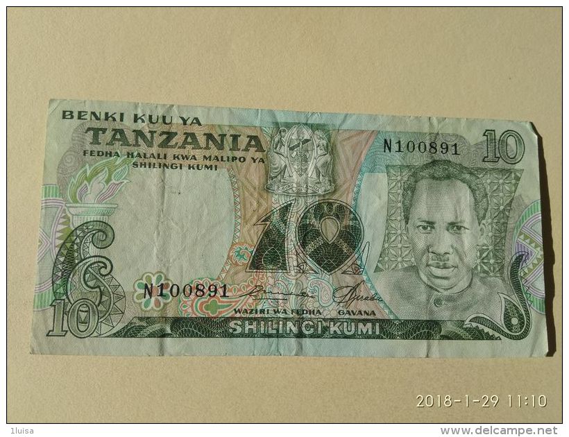 10 Shilinci 1978 - Tanzanie