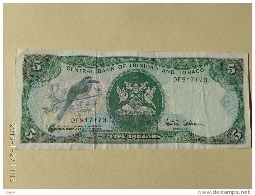 5 Dollars 1985 - Trinidad & Tobago