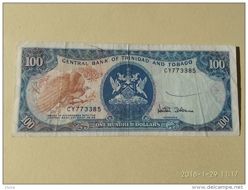 100 Dollars 1985 - Trinidad & Tobago