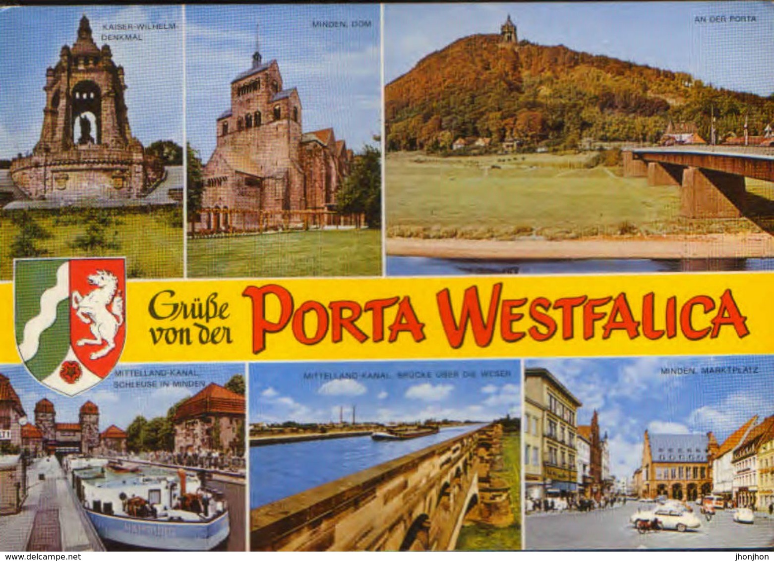 Germany - Postcard Unused  - Porta Westfalica  - Collage Of Images - Porta Westfalica