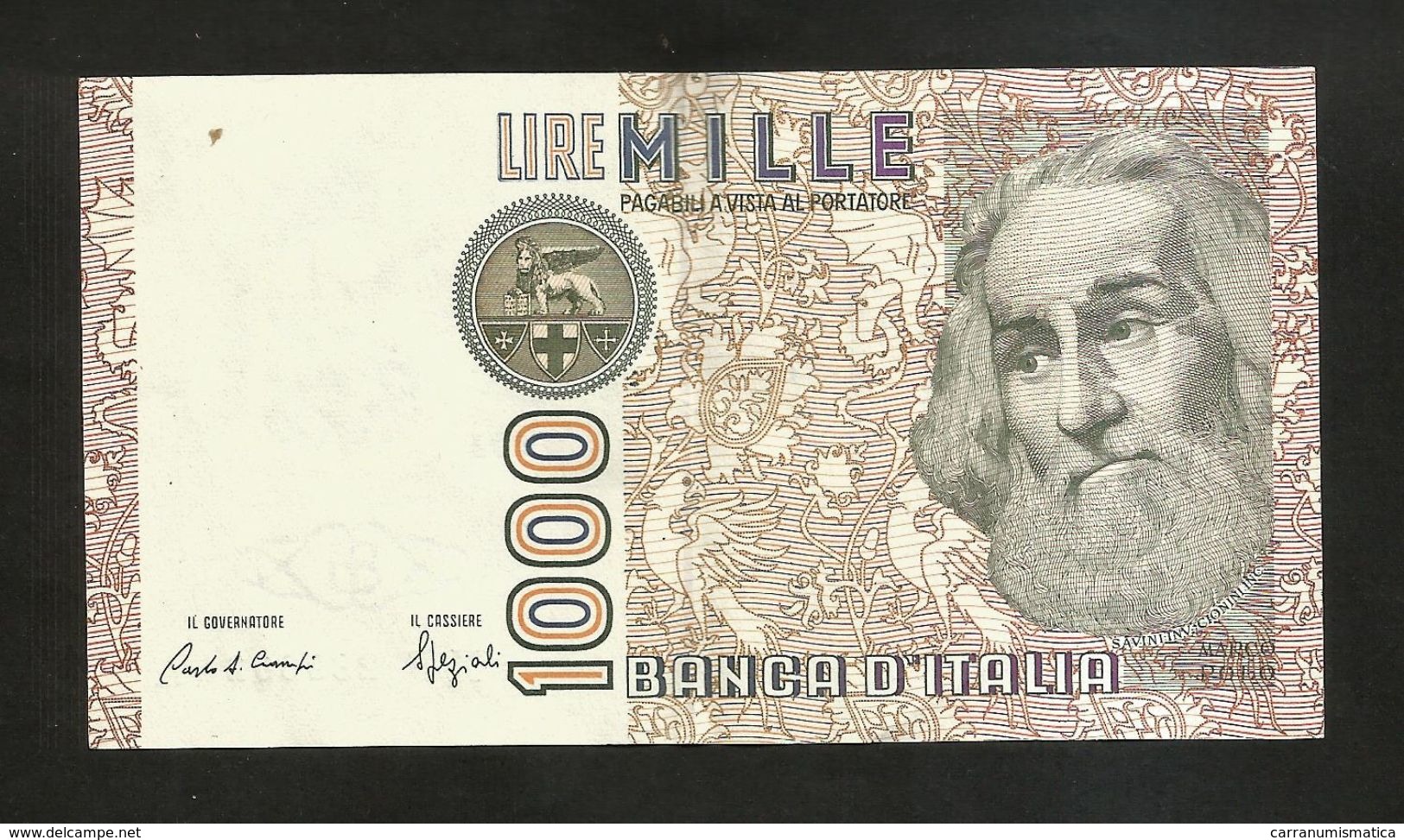 ITALIA - 1000 Lire Marco Polo - Serie SOSTITUTIVA XF - Firme: Ciampi / Speziali - Repubblica Italiana - 1000 Lire